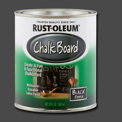 High quality rustoleum Chalkboard paint on black background.