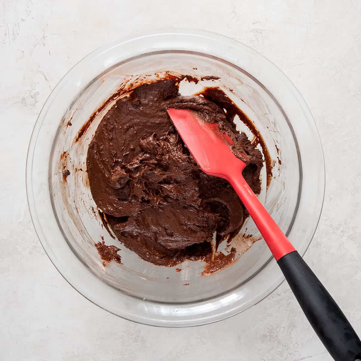 Thick cake batter with almond paste in it.