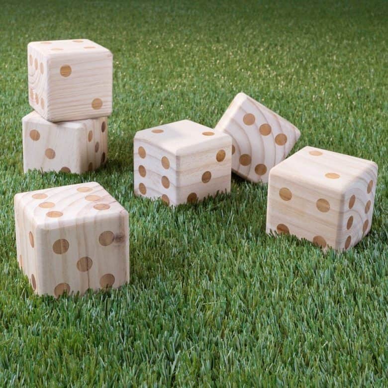 Lawn Dice on Grass.