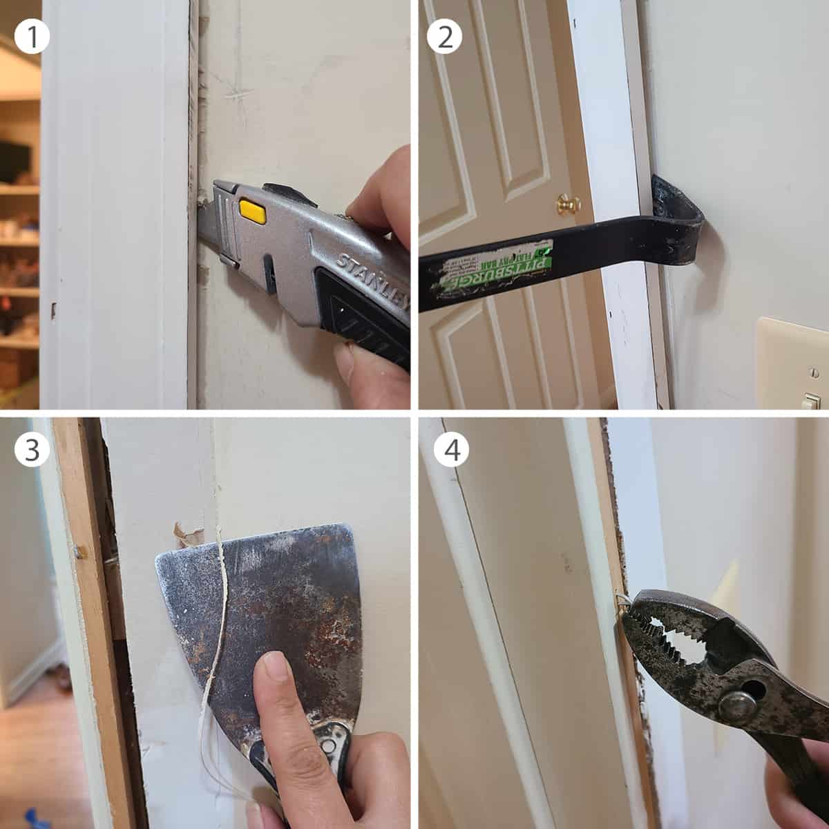 Step by step instructions for removing casing.