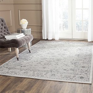 White Rug on floor.
